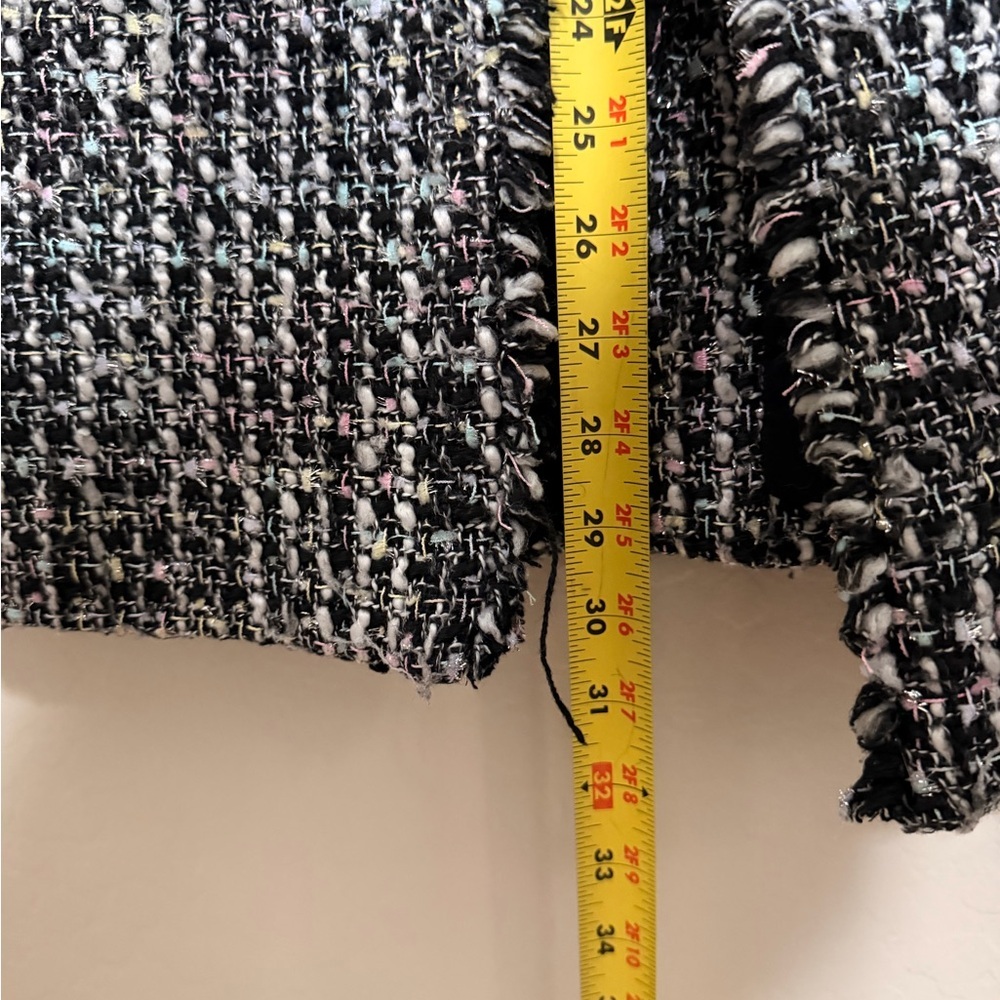 Leith Black & White Tweed Open-Front Blazer - Picture 7 of 9